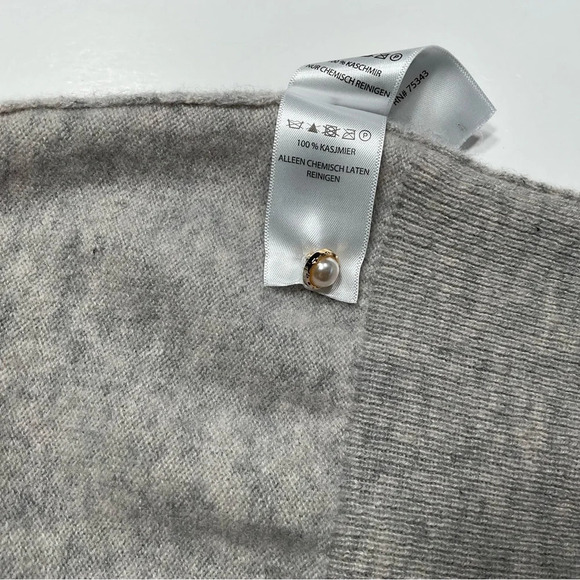 Nanette Lepore Sweater XS Gray 100% Cashmere Mock Neck Quiet Luxury Soft Cozy - Picture 10 of 10